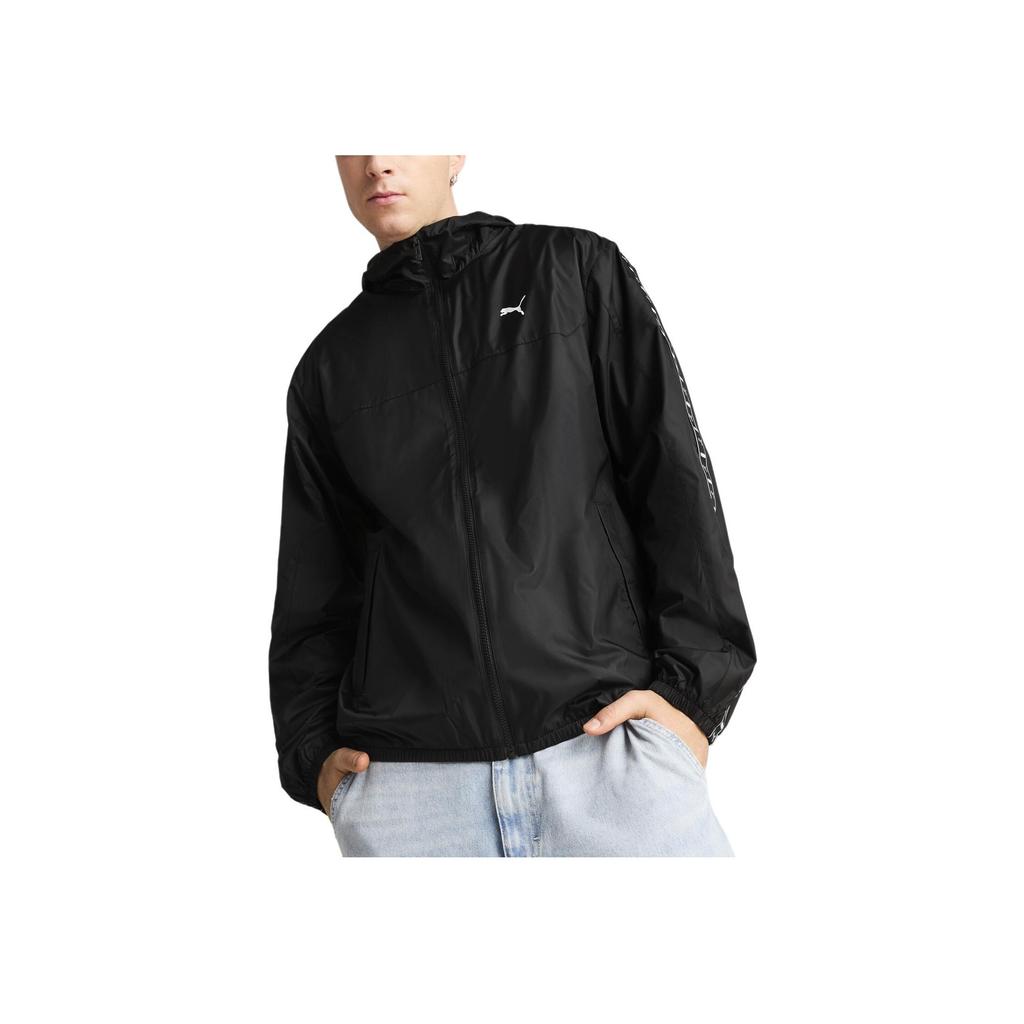 Puma Windbreaker Tape Ess Logo Sports Casual Waterproof Sun Protection Jacket Men Jacket Black 687545-01