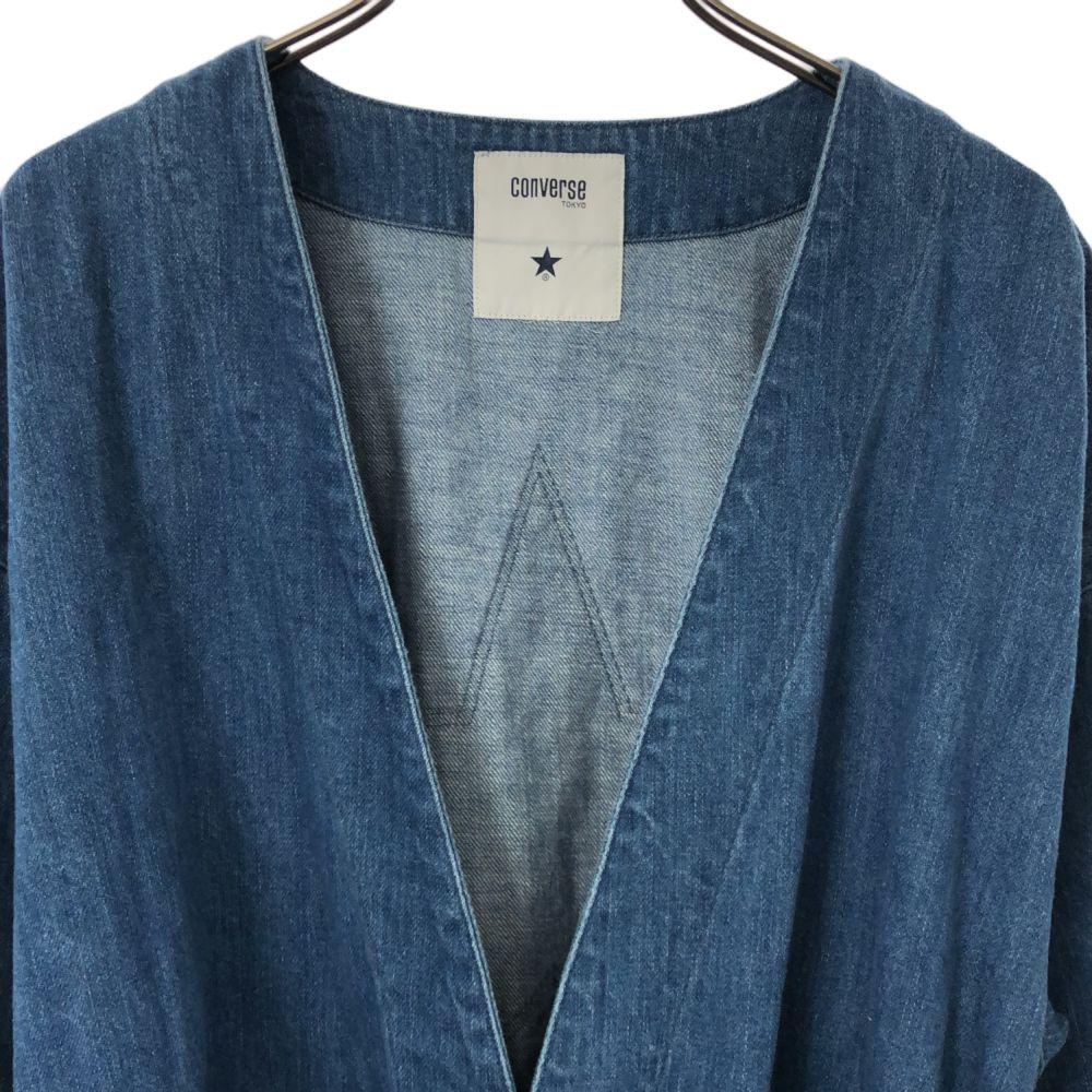 Converse TOKYO Long Sleeve Denim Gown Coat Women Used