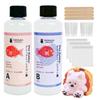 SANAAA Squishy Silicone Liquid Super Soft Silicone Rubber Making Kit AB Ratio Mix Handmade DIY Decompression Gift 11 (250+250g)