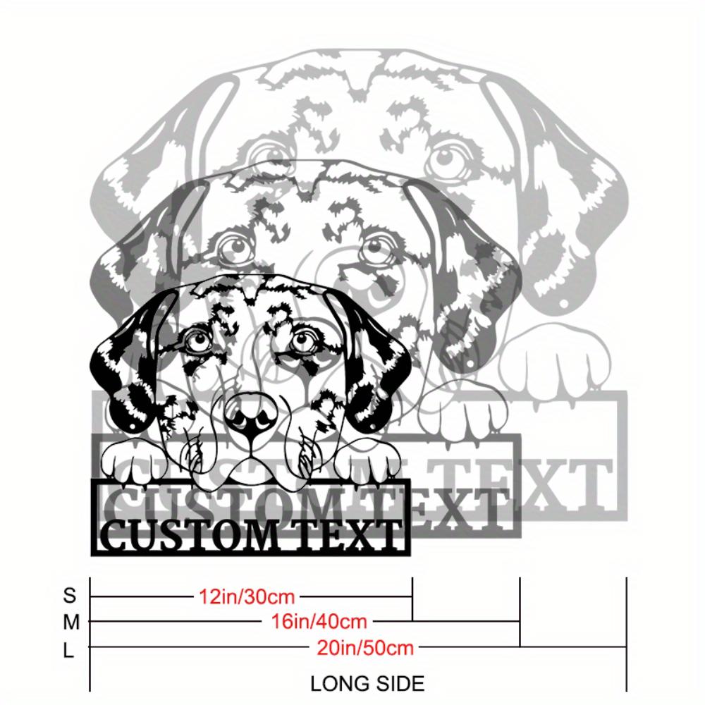 

Unique Personalized Catahoula Leopard Dog Metal Wall Art Custom Name Sign Home Decor Gift for Dog Lovers 30cm