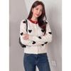 VEZFAA Damenmode Lässig Herbst Winter Liebesbrief Druck Langarm O-Ausschnitt Pullover