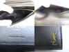 Authentic Saint Laurent YSL Tiny Monogram Black Grain Leather Flap Long Wallet #b150  Seller refurbished