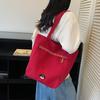 Stylish Striped Canvas Tote Bag New Design Casual Shoulder Bag for Students Comfortable and Versatile Texture Bucket Bag