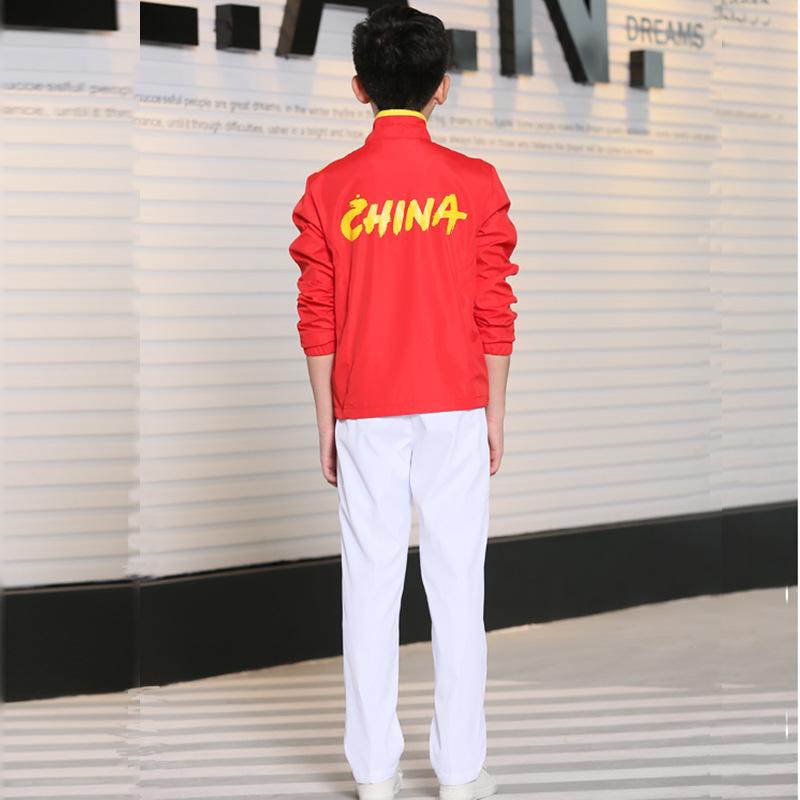 Unisex Spring/Autumn China Team Sports Jacket - Hiking Student and Group National Costume School Uniform