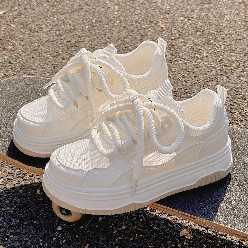 

Молочный фуфу маленькие белые туфли женские 2025 новая летняя парусиновая обувь дышащая сетка нишевые оригинальные толстоподошвенные увеличивающие рост кеды 40 бежевый