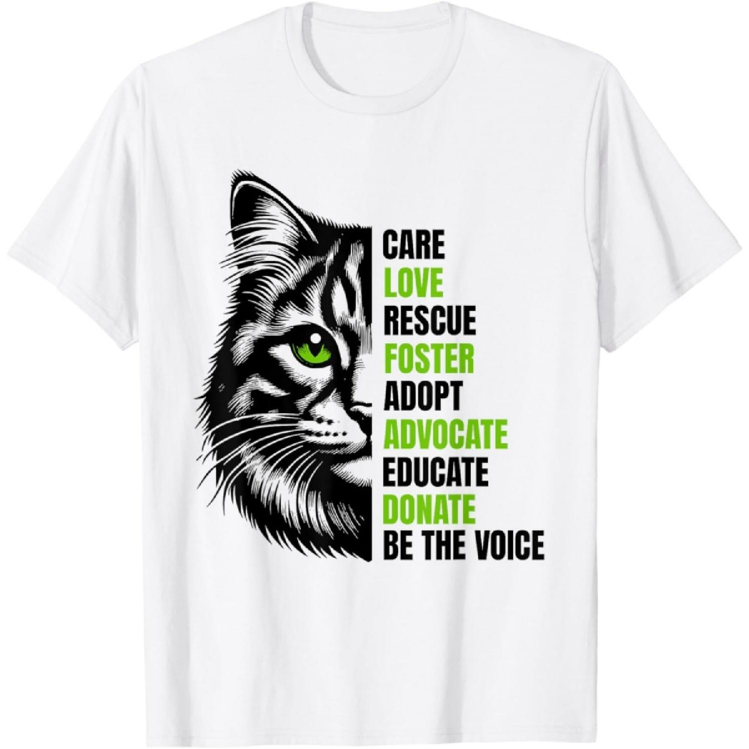 Paws Under the Moon - Cat Lovers Gifts Cat Rescue Gift Feral Kittens Homeless Foster Adopt Cats TNR T-Shirt, Small, White S