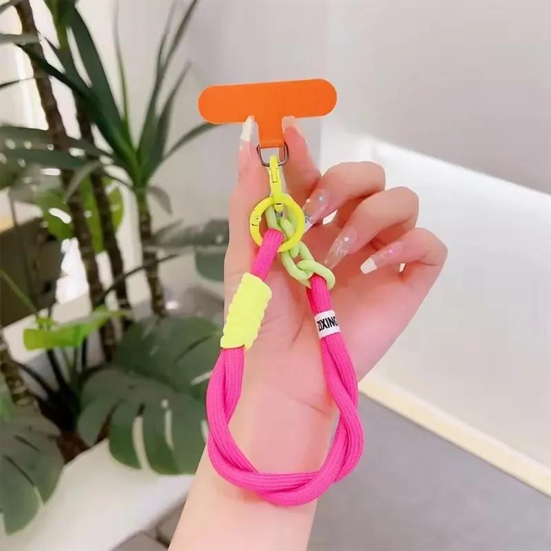 Cute Mobile Phone Lanyard Hanging Decoration Can Be Carried Twist Rope Anti-loss Pendant Fashion Strong Wrist Short Straps Band