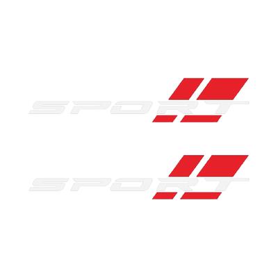 2Pcs Car Sticker Sporty Look Waterproof Self Adhesive Long Lasting Car Body Door Side Decal for RV