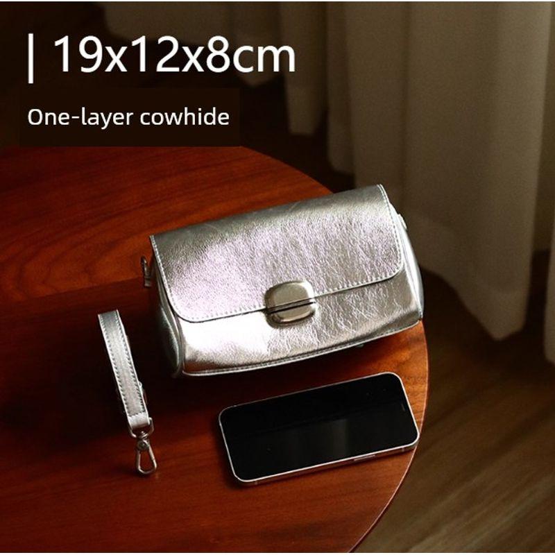 [Clearance Special Offer] First Layer Cowhide Women Bag Genuine Leather Bag Skeleton-Skin
