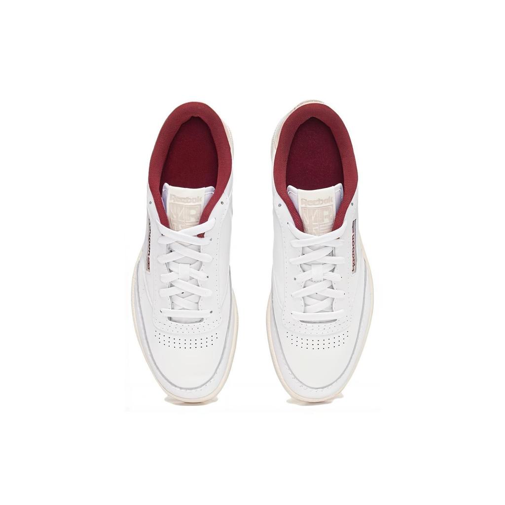 Reebok Club C85 Shoes 'White Classic Maroon' Men's 100032972