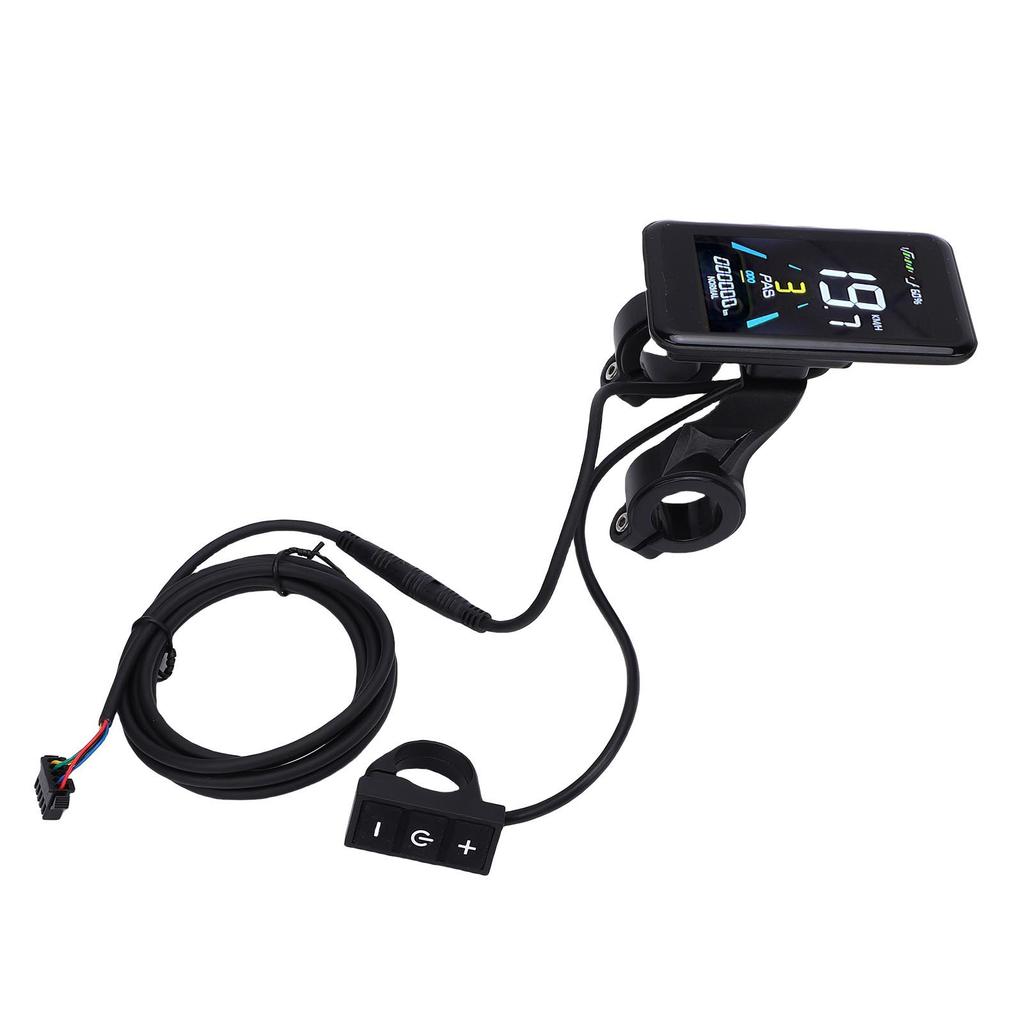 Electric Bike LCD Display Panel 24V 36V 48V 5 Core Color Screen Scooter LCD Display Dashboard with Extension Cable