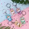 Cute Shiba Inu Bag Key Chain Shoulder Bag Keychain Key Rings Flashing Light Keychain Doll Pendant