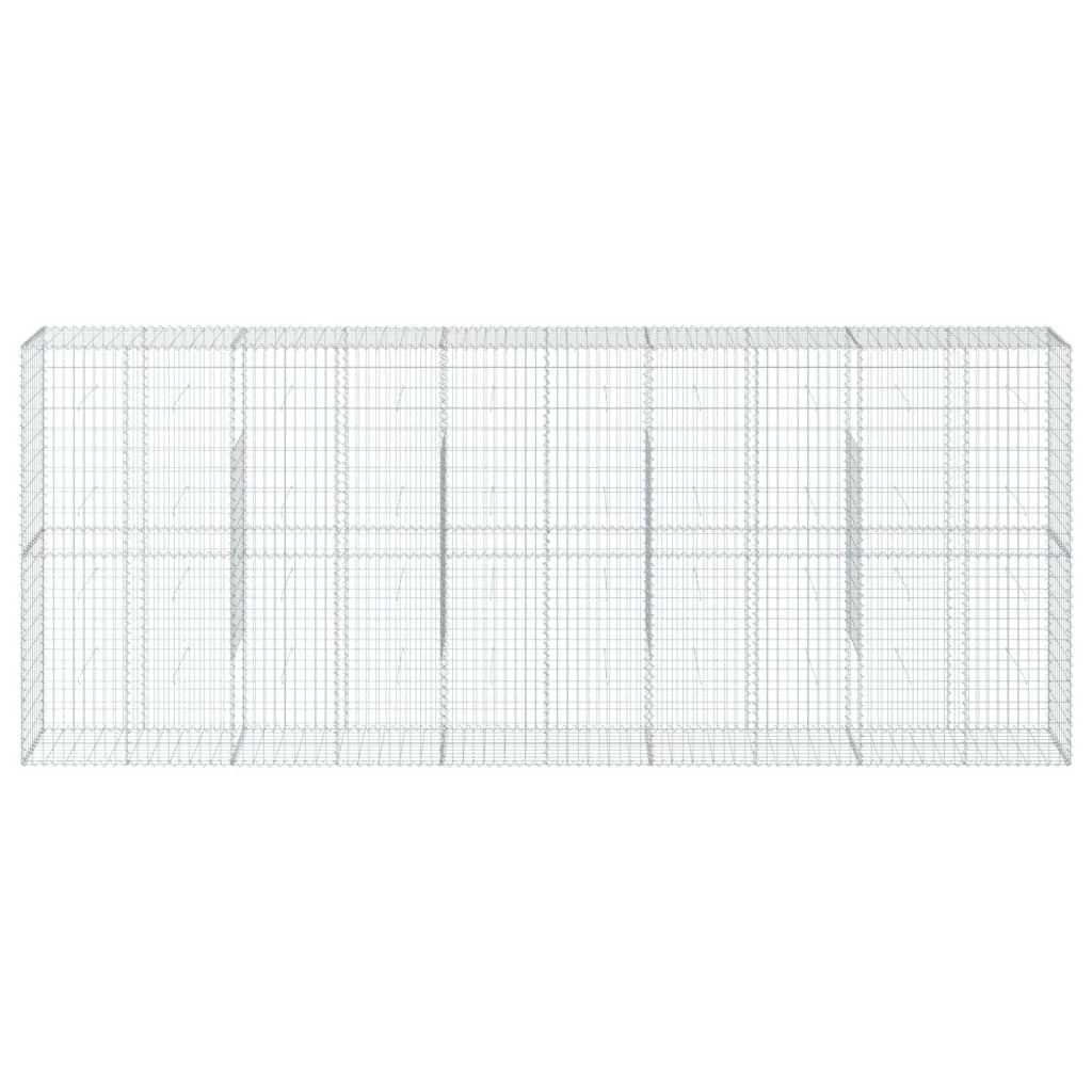 Vidaxl Gabion Basket with Lid, 500X50X200 Cm, Galvanized Iron