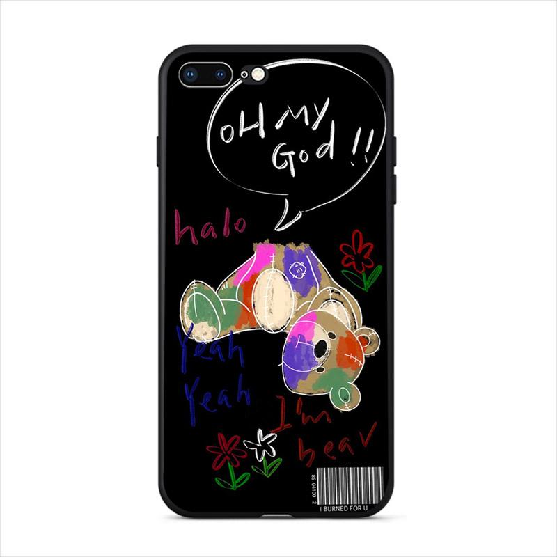 

Забавный уникальный чехол для телефона с мультяшным медведем для iPhone 13 12 Mini 11 Pro Max 6S 7 8 Plus X XR Hard Cover XS SE 2020 5 Cute Mobile Shell iPhone 13Mini