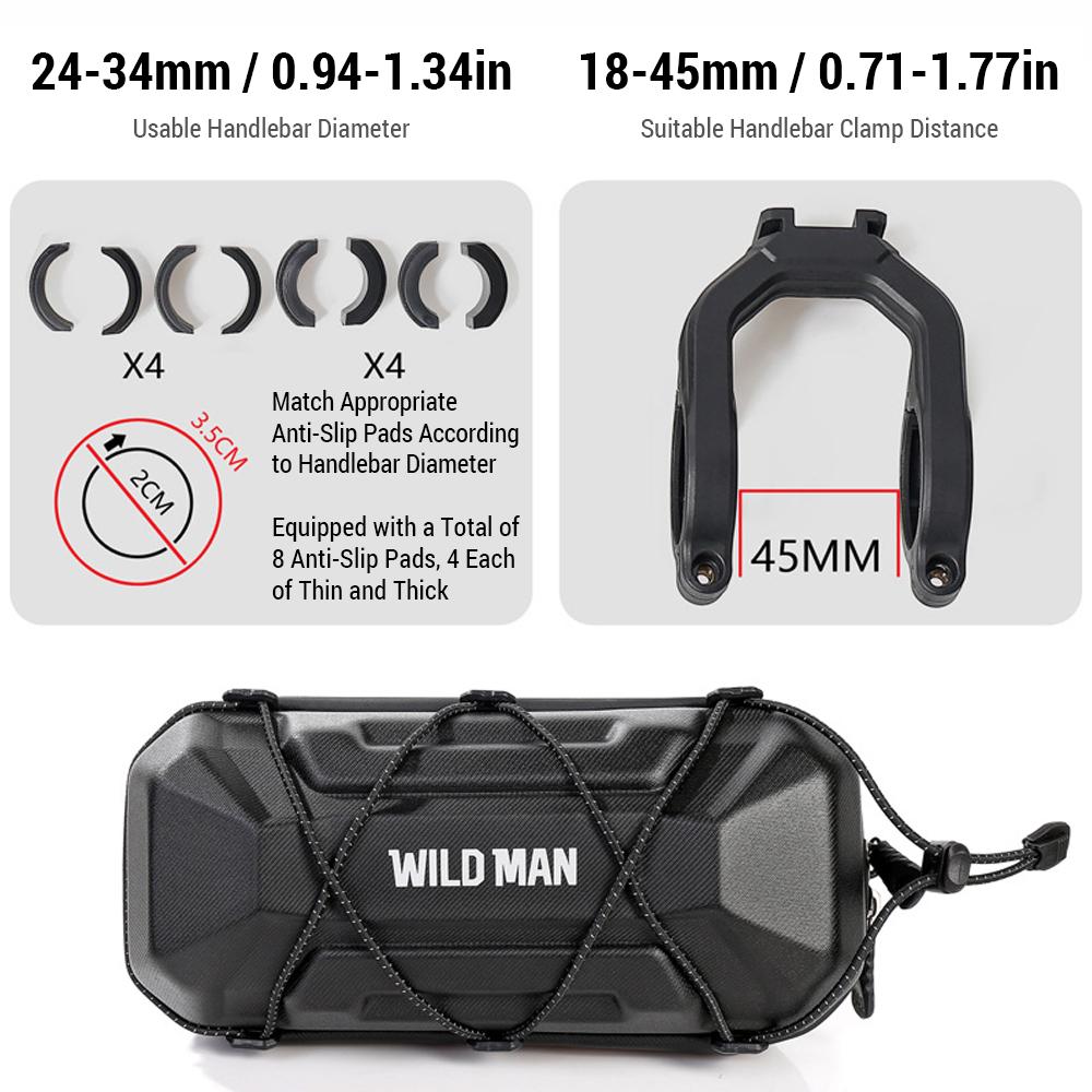 Mountain Bike Handlebar Bag Quick Release Bicycle Front Bag for Road/Folding Bikes Shoulder Bag