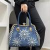 Women'S Temperament Diamond-Encrusted Handbag Celebrity Light Luxury Dinner Oblique Span Bag