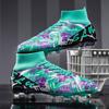 High Top Football Shoes Spike Football Shoes TF Broken Nail Training Shoes Football Men's