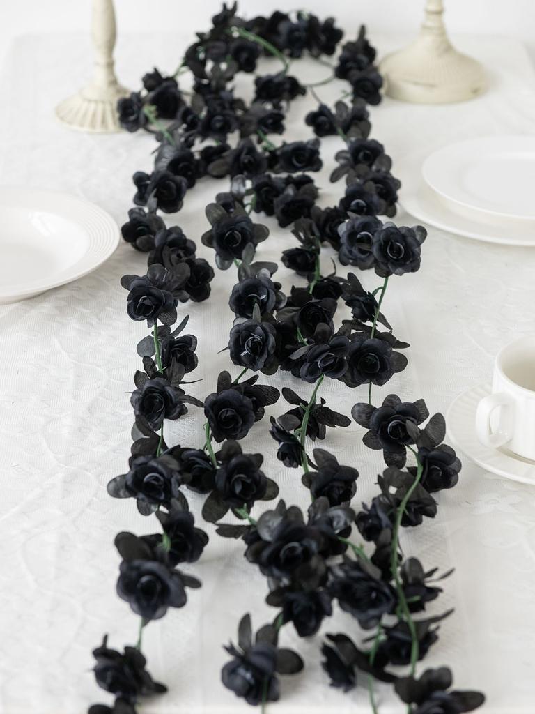 Silk Roses Artificial Flowers Garland For Wedding Season Home Room Decoration Spring Autumn Garden Arch DIY Gift Fake Plant Vine