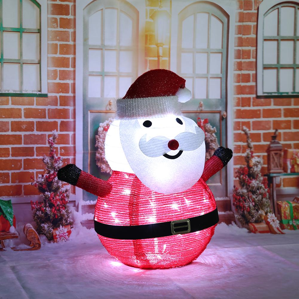 Christmas Cute Light String Decorations LED Glowing Snowman Light IP65 Waterproof Folding Ornament Lantern for Home Xmas Decor