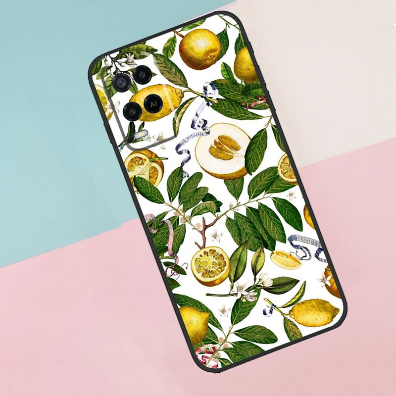 Tropical Summer Fruit Lemon For Oppo A17 A77 A60 A74 A94 A54 A18 A38 A58 A78 A98 A40 A80 A16 A76 A96 A15 A57S Phone Case