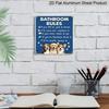 2D Flat, 1pc Vintage Retro Dog-Themed Decoration Aluminum Dog Logo Bathroom Sign - Cute Paw Print Wall Art Suitable for Bathroom, Restroom, Porch