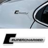 1Pc 3D Metal Letter Metal Supercharged Logo Badge Decal Car Sticker Q7 S Line A6A8D4 B8S6 C5 V6 Supercharged Logo Accessories