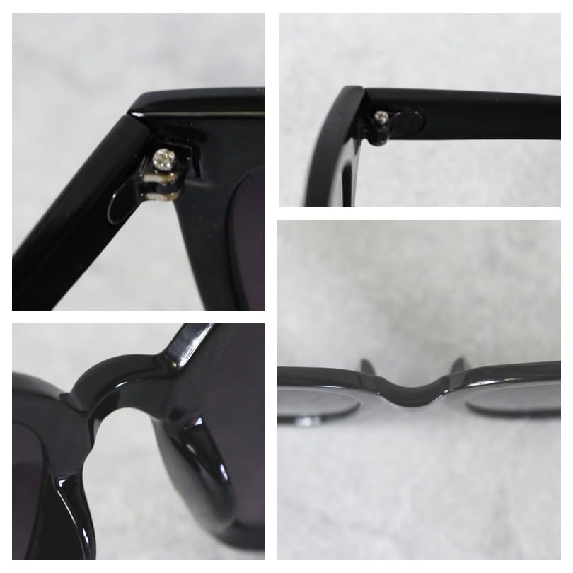 EIGHT Big Frame Sunglasses for Men and Flat with American Casual Surf Half F Women, Type, Case, Style, Gray/Smoke