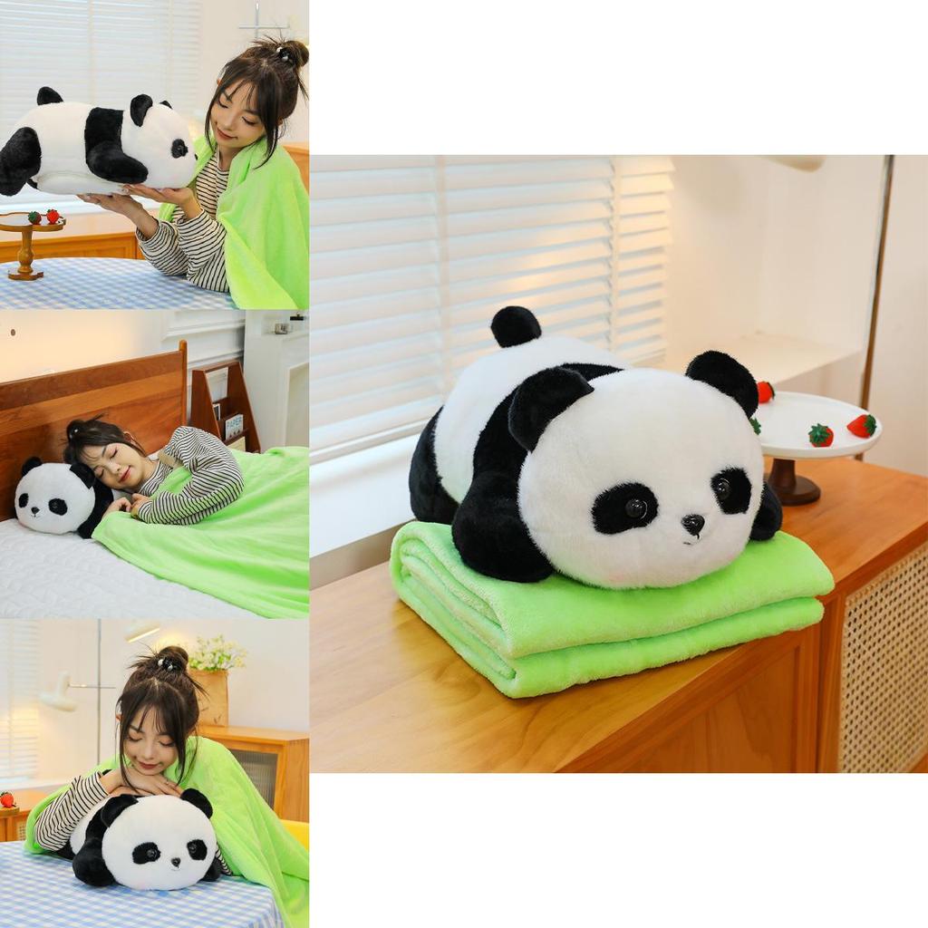 Adorable Panda Plush Toy Blanket And Pillow Soft Comfortable Gift For Friends