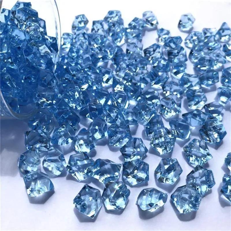 

150PCS Multicolored Fake Crushed Ice Rocks, Fake Diamond Plastic Ice Cubes Crystals for Decoration Wedding Display Vase Fillers