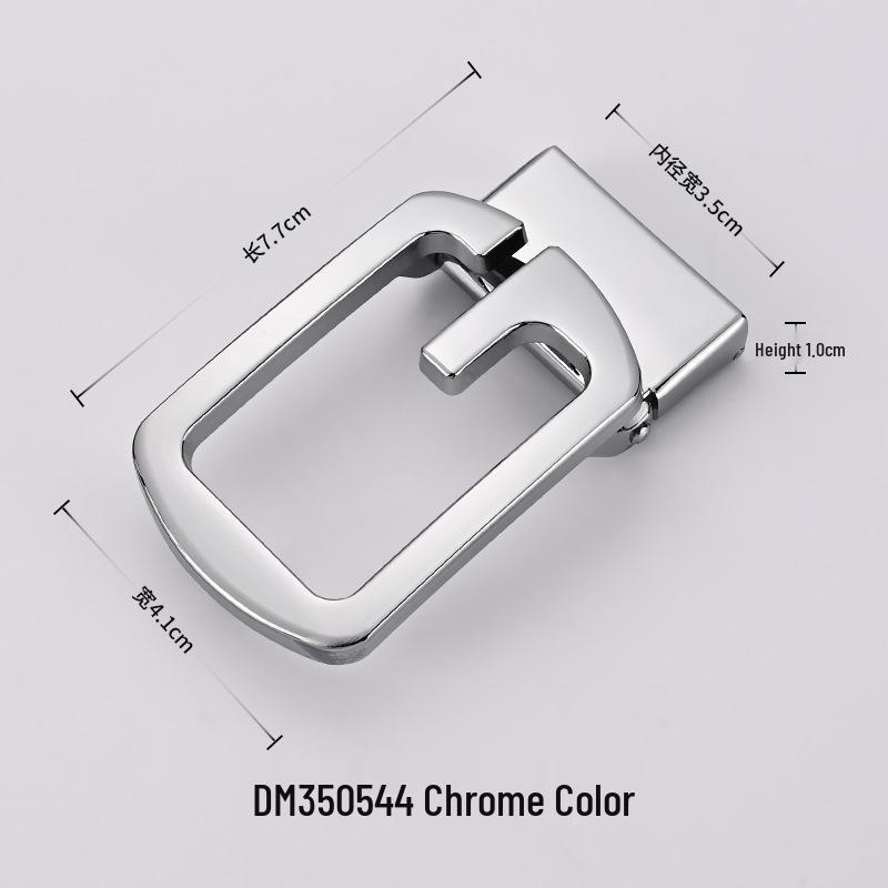 Men's Casual Leather Belt with Smooth Alloy G Buckle & Hole Punch Design