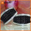 Huitan Personality Vintage Black Earrings for Women Pave Dazzling Crystal Cubic Zirconia Unique Female Accessories Retro Jewelry