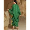 New Middle East Handmade Seam Drill Fashion Robe Dress Hand Sewn Diamond V-neck Dress