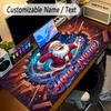 Christmas Theme Personalized Mouse Pad Custom Name Text Non Slip Desk Pad For Laptop Office Desktop