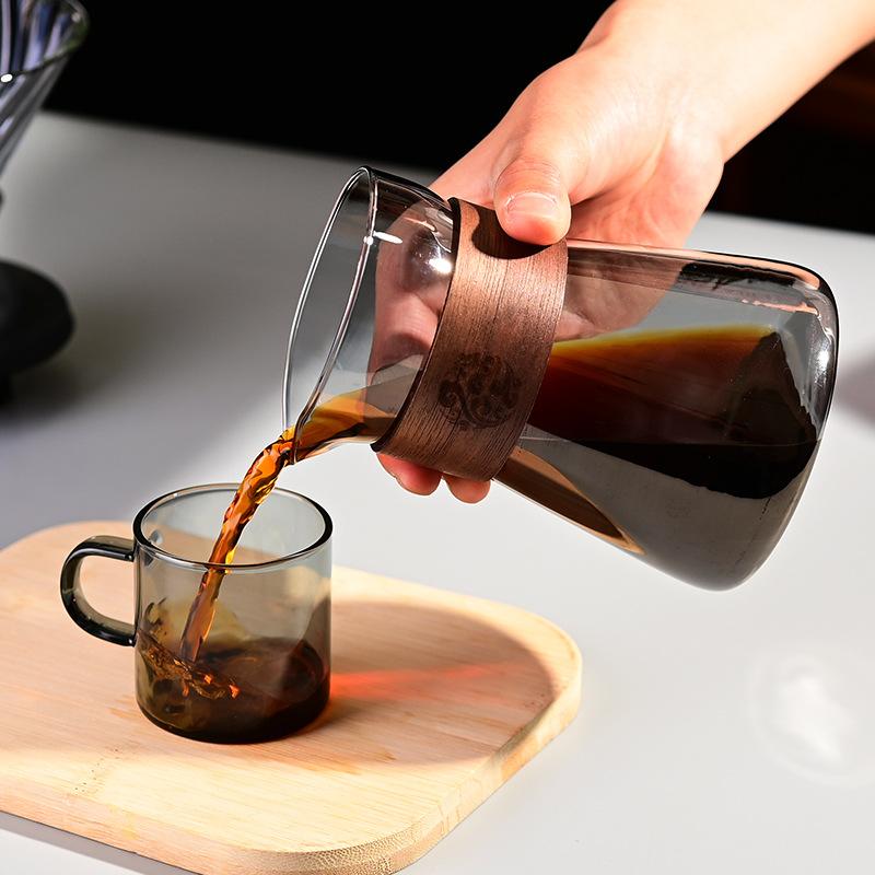 Coffee & Tea Brewer Heat-Resistant Borosilicate Glass,Pour Over Coffee Maker Tool Dripper,Coffee Brewing Pot,for Home Office