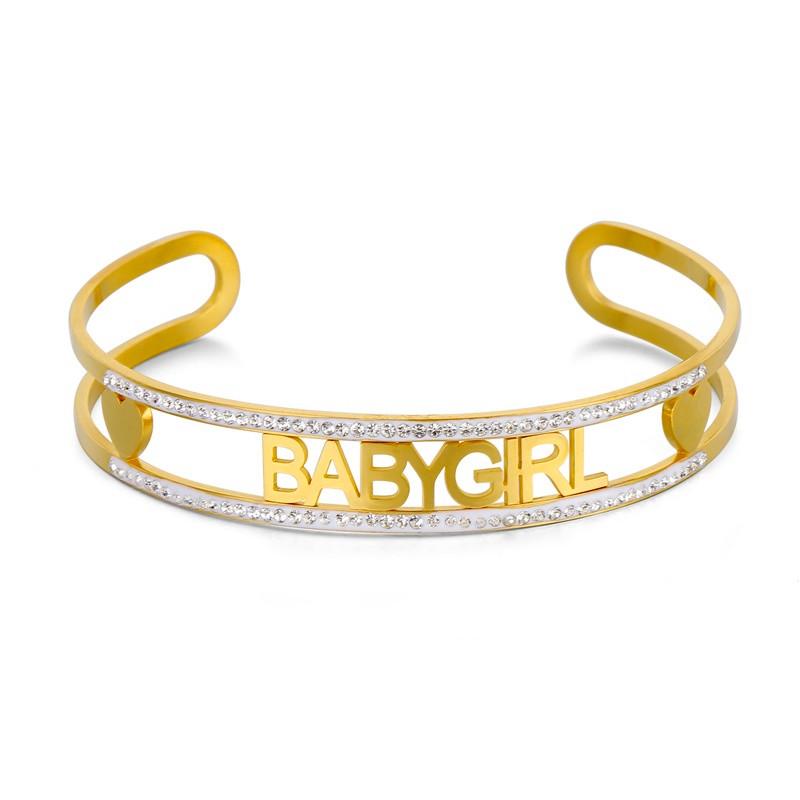 Personalized Custom Name Bracelet For Women Stainless Steel Charms Handmade Engraved Handwriting Love Bangle Gift