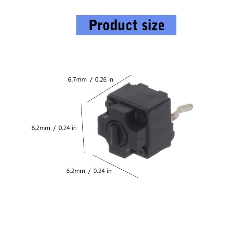 10 Stück Maus Quadratischer Mikroschalter Taster EVQP0K07KBB4 IE4.0 Schwarze Punkte 6x6x7.2mm