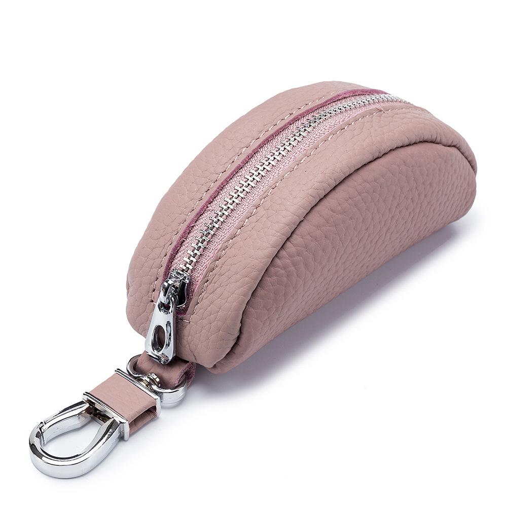 Pillow key bag Multifunctional women's zipper Soft leather, practical and creative lipstick Change coin bag Key bag Men