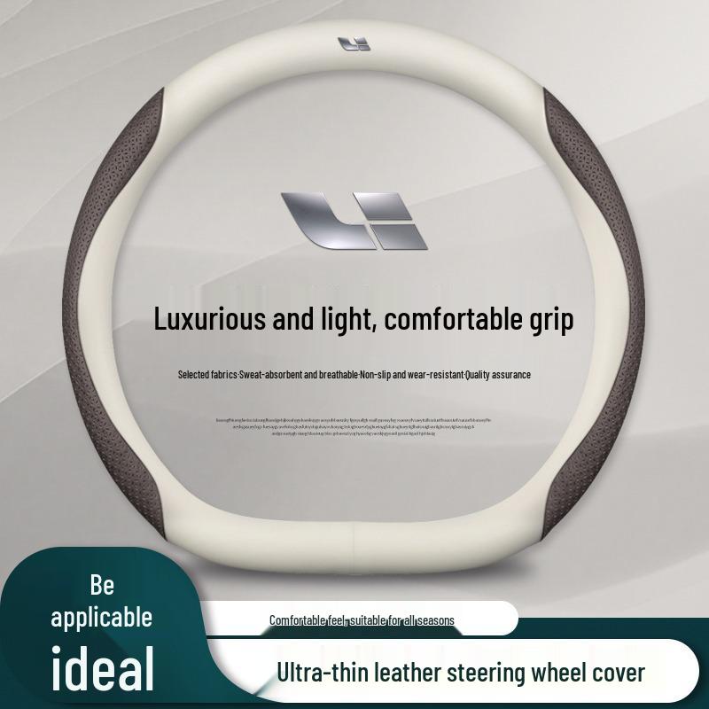 Ideal ONE/L7/L8/L9 Genuine Leather Steering Wheel Cover, Ultra-Thin, All-Season Fit