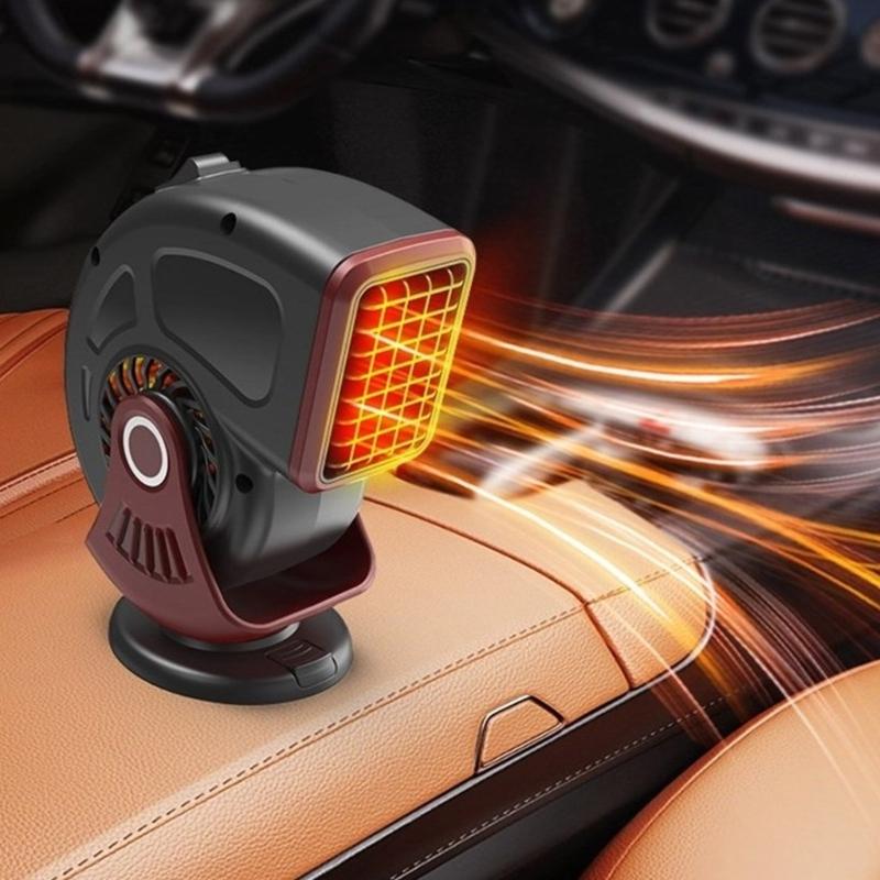 Portable 24V Car Heater Cigarette Lighter Windshield Defroster & Defogger 2 in 1 Fast Heating/Cooling Heater Demister