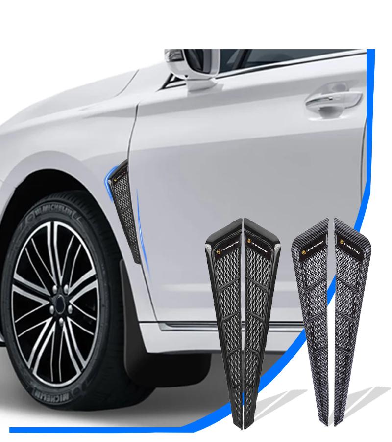 AAOP1 Car Carbon Fiber Black Side Leafboard Flank Fender Stickers For Porsche Panamera Cayenne Taycan 911 718 Macan Carrera-GT 928 968