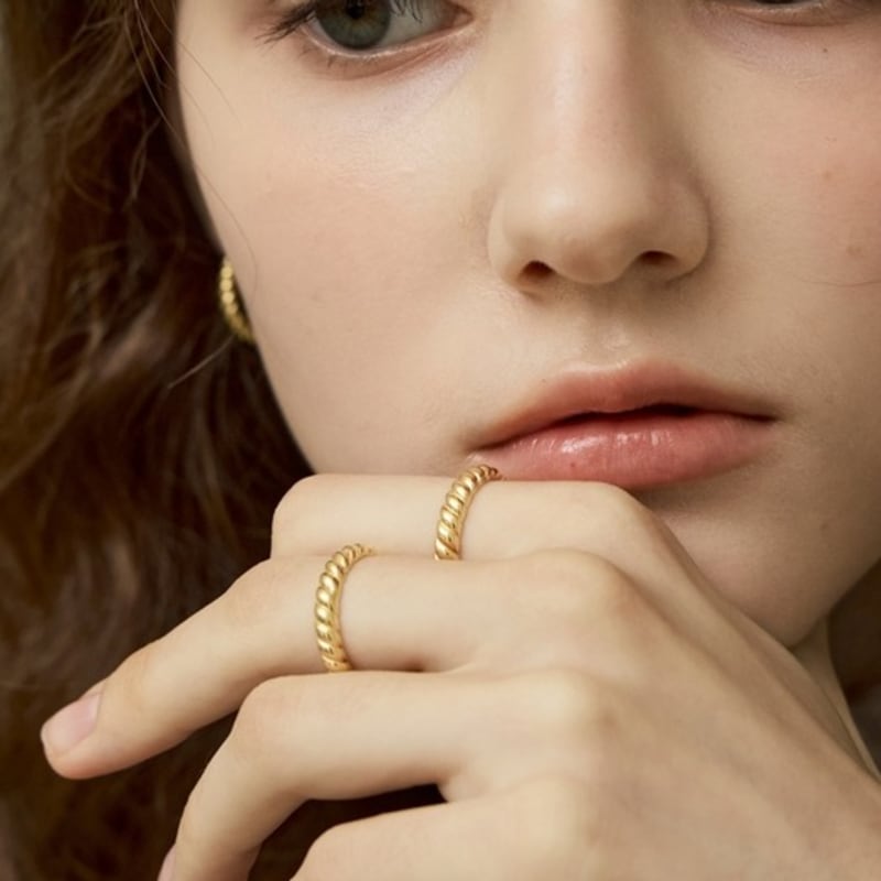 BEFORE MOONRISE Vine Twist Ring GOLD SR306G