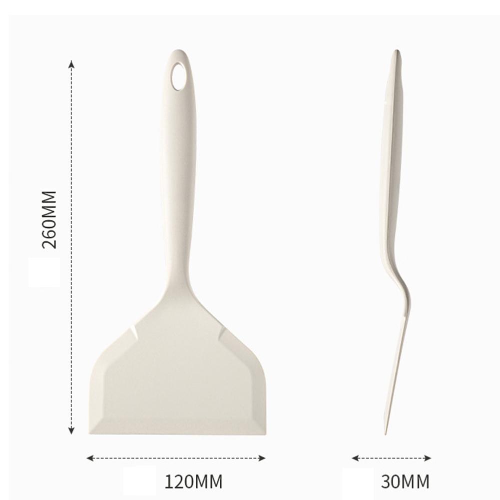 Silicone Pancake Spatula Heat-Resistant Wide Flat Turner Steak Fried Shovel for Nonstick Cookware Egg Cookie Omelette