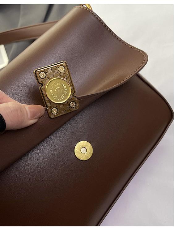 2025 Damen Retro Französische Schultertasche: Stilvolle, vielseitige kleine quadratische Umhängetasche