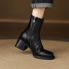 Krazing Pot Microfiber Winter Round Toe Modern Platform Size 33 Boots Size 43 Women Fashion Ankle Boots