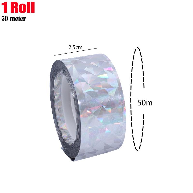 

Bird Scare Laser Tape Repellents Double Sided Pigeons Birds Away Reflective Ribbon Deterrent Tapes for Outdoor Garden Orchard