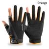 Sun Protection Fishing Gloves Anti-slip Cycling Gloves High Quality Ice Silk Halffinger  Men