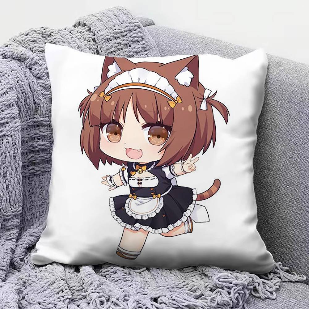 Nekopara Chibi Vanilla Chocola Anime Game Home Sofa Cushion Covers and Aecorative Custom Pillow Covers