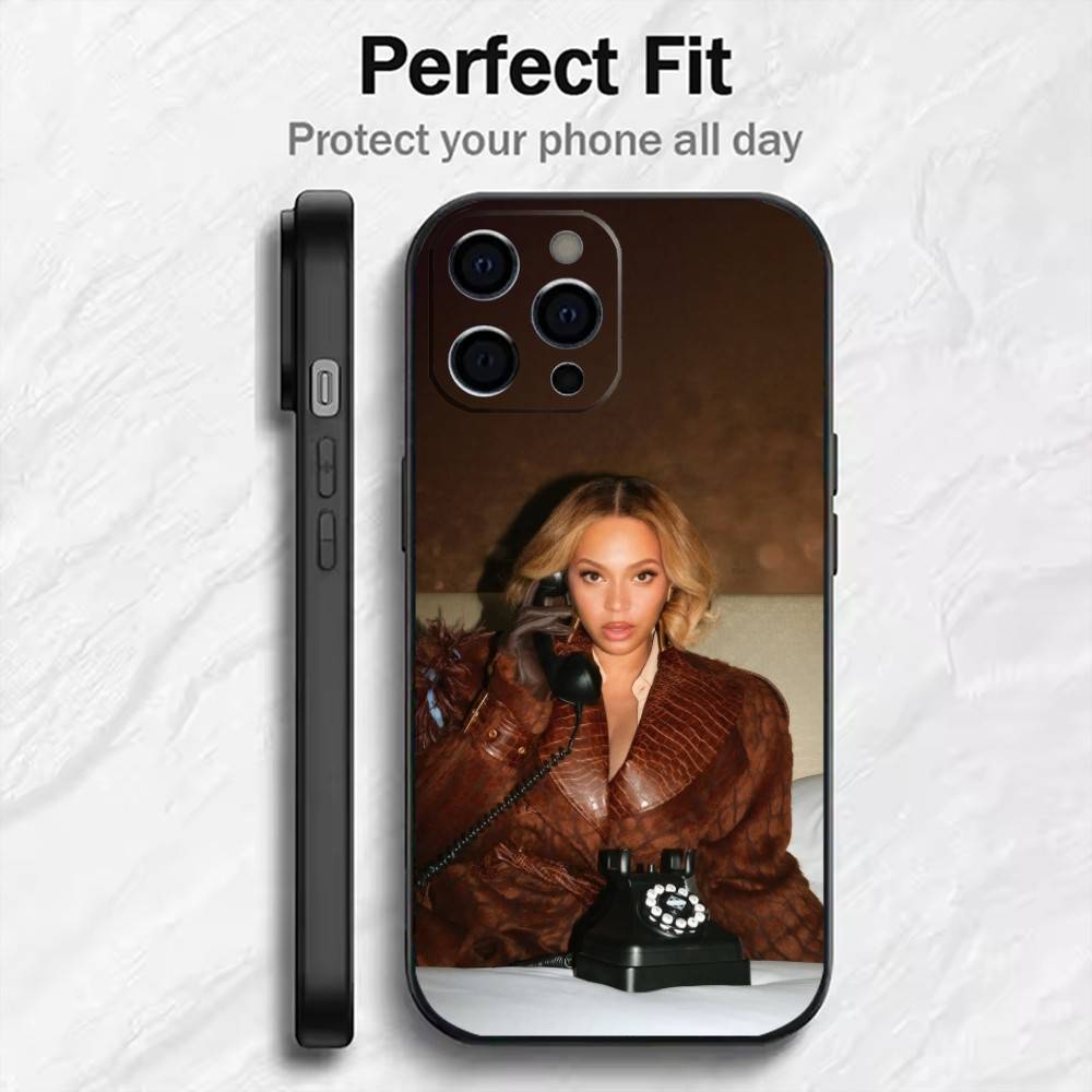 

Queen Bey B-Beyonce Giselle K-Knowles Phone Case For iPhone17,16,15,14,13,12 Plus,Max Soft Silicone Black Cover iPhone15