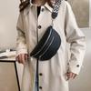 PU Solid Color Zipper Waist Packs Soft Popular Fashi 2026 Hot Selling Stitching Simple Casual Commuting Crossbody Bag