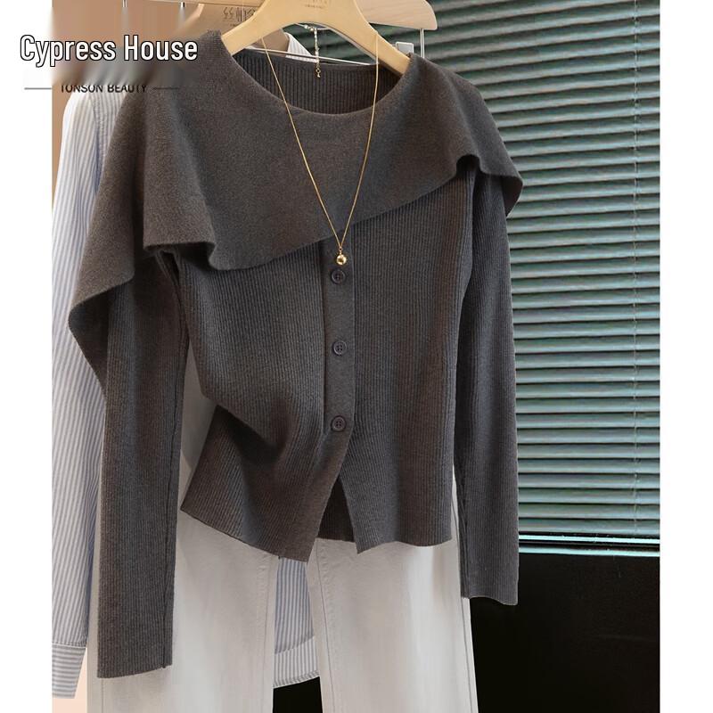 

Women s Stylish Solid Round Neck Long Sleeve Knit Sweater One Size